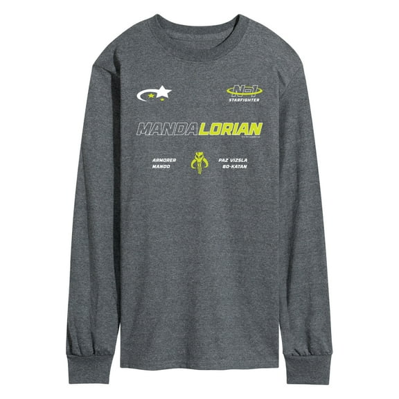 Star Wars - The Mandalorian Mando Jersey - Men's Long Sleeve Graphic T-Shirt