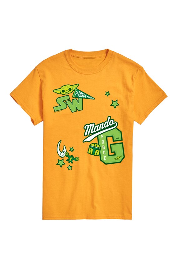 - Letterman Patches - Men's Short Sleeve Graphic T-Shirt