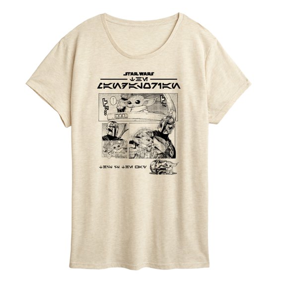 Star Wars - The Mandalorian Mando Manga  - Wo Men's Short Sleeve Graphic T-Shirt