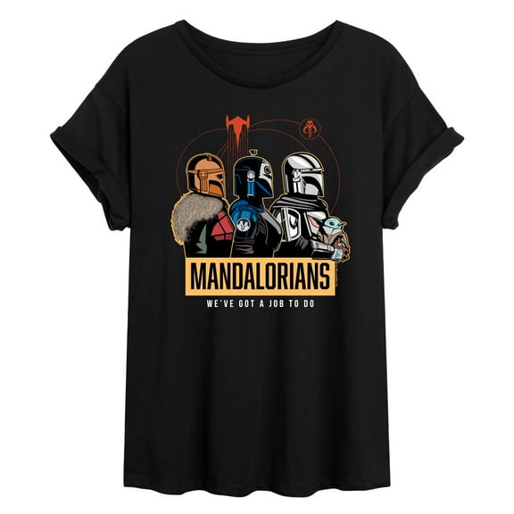 Star Wars - The Mandalorian Mando Space  - Womens Oversized Graphic T-Shirt