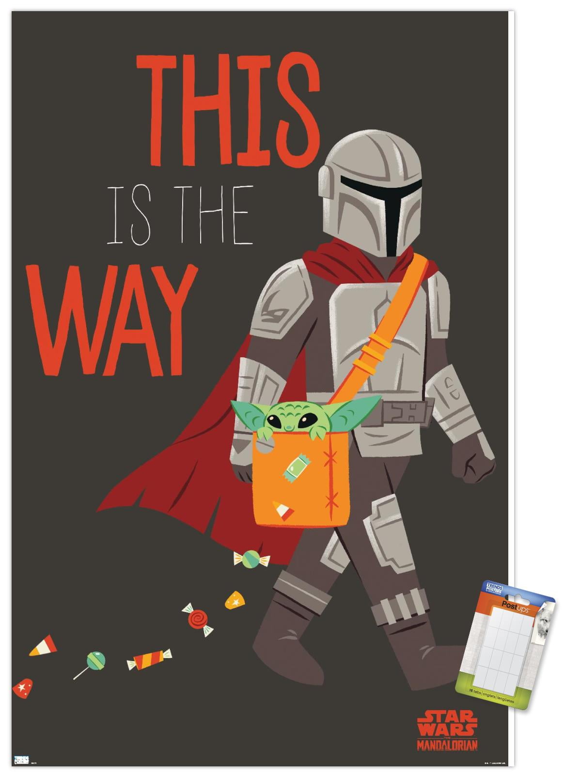 Star Wars: The Mandalorian - Mando Trick Or Treat Wall Poster, 22.375" x 34"