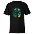 thumbnail image 1 of Star Wars The Mandalorian Mando Tropical Print Helmet - Short Sleeve T-Shirt for Kids - Customized-Black, 1 of 5
