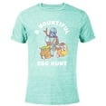 thumbnail image 1 of Star Wars The Mandalorian Mando and Grogu Egg Hunt Easter - Short Sleeve Blended T-Shirt for Adults - Customized-Ocean Blue, 1 of 5