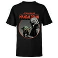 thumbnail image 1 of Star Wars The Mandalorian Mando and the Child Retro - Short Sleeve T-Shirt for Kids - Customized-Black, 1 of 5