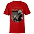 thumbnail image 1 of Star Wars The Mandalorian Mando and the Child Retro - Short Sleeve T-Shirt for Kids - Customized-Red, 1 of 5