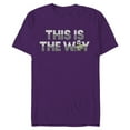 thumbnail image 1 of Star Wars The Mandalorian Mando & the Child This Is The Way - Short Sleeve Blended T-Shirt for Adults - Customized-Purple, 1 of 5
