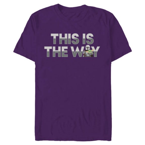 Star Wars The Mandalorian Mando & the Child This Is The Way - Short Sleeve Blended T-Shirt for Adults - Customized-Purple