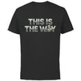 thumbnail image 1 of Star Wars The Mandalorian Mando & the Child This Is The Way - Short Sleeve Cotton T-Shirt for Adults - Customized-Black, 1 of 5