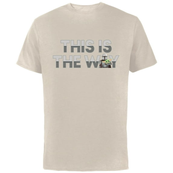 Star Wars The Mandalorian Mando & the Child This Is The Way - Short Sleeve Cotton T-Shirt for Adults - Customized-Natural