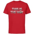 thumbnail image 1 of Star Wars The Mandalorian Mando & the Child This Is The Way - Short Sleeve Cotton T-Shirt for Adults - Customized-Red, 1 of 5