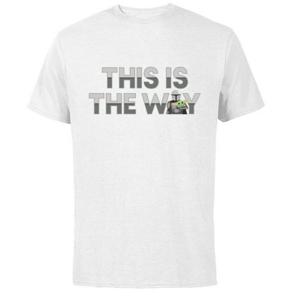 Star Wars The Mandalorian Mando & the Child This Is The Way - Short Sleeve Cotton T-Shirt for Adults - Customized-White