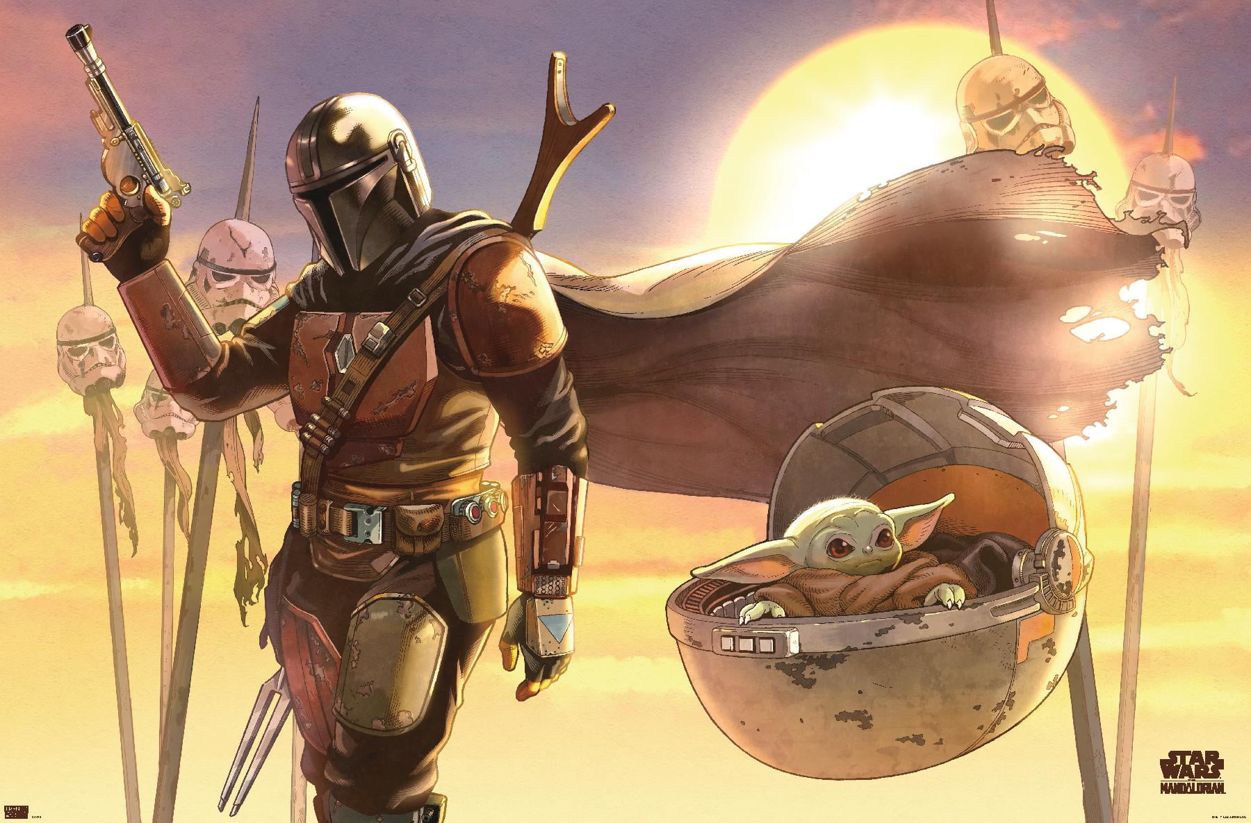 Star Wars: The Mandalorian - Manga Desert Wall Poster, 14.725