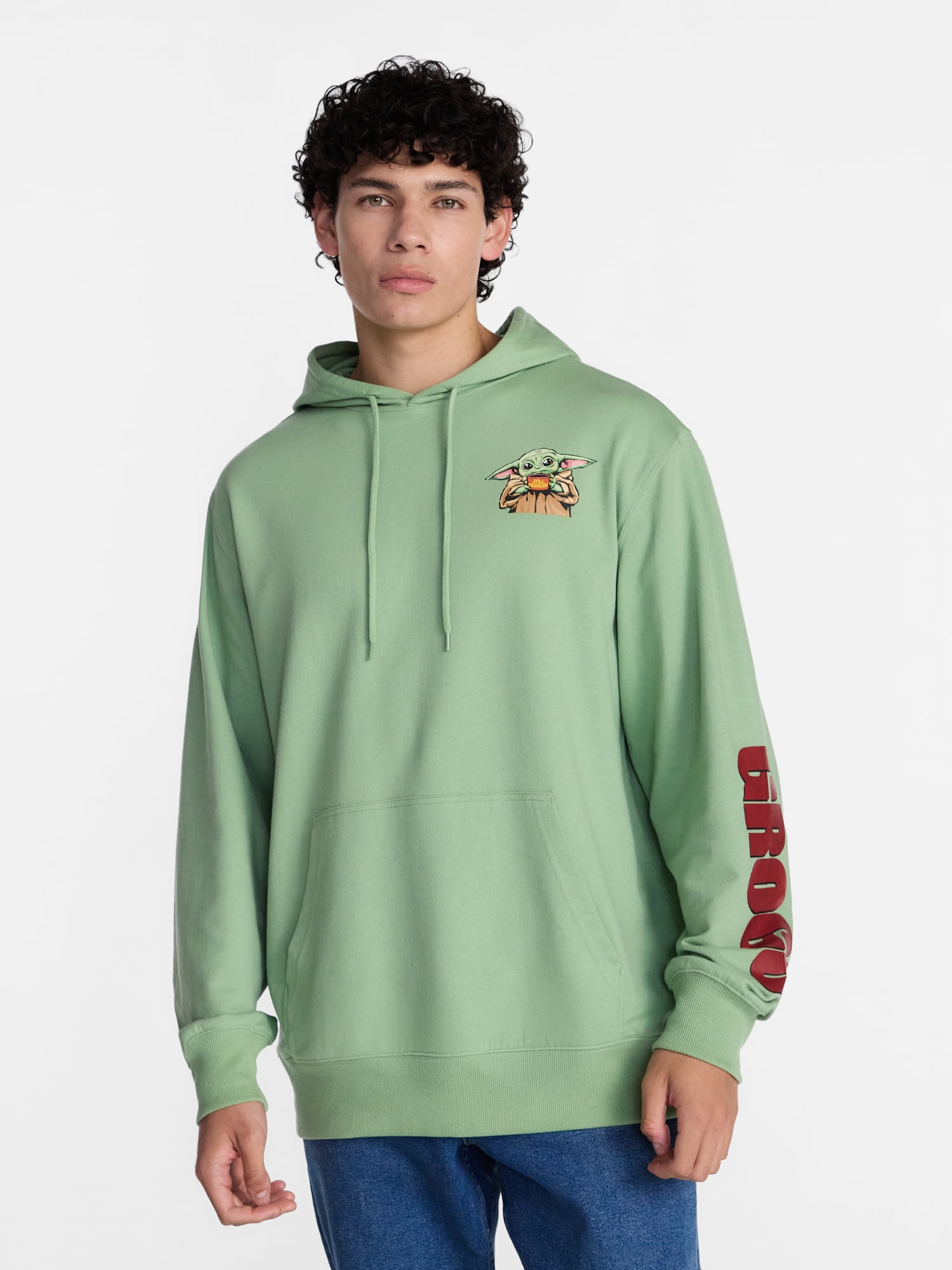 Star Wars The Mandalorian Men's and Big Men's Graphic French Terry Fleece Hoodie, Sizes XS-5XL