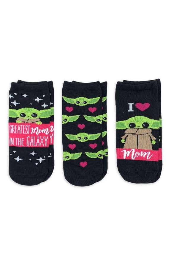 Star Wars The Mandalorian, Mother's Day Women's No-Show Socks, 3-Pack, Size 4-10
