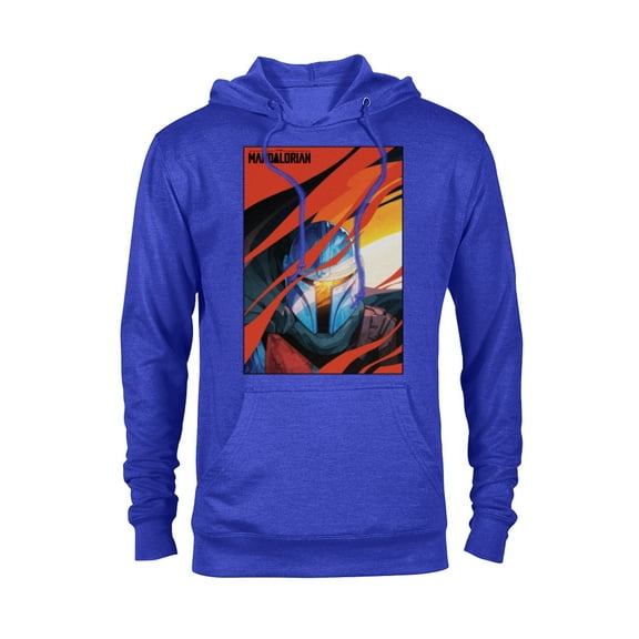 Star Wars The Mandalorian Mural - Pullover Hoodie for Adults - Customized-Royal Heather