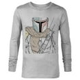 thumbnail image 1 of Star Wars The Mandalorian Muted Warrior - Long Sleeve T-Shirt for Men - Customized-Athletic Heather, 1 of 5