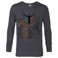 thumbnail image 1 of Star Wars The Mandalorian Muted Warrior - Long Sleeve T-Shirt for Men - Customized-Charcoal Heather, 1 of 5