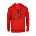 thumbnail image 1 of Star Wars The Mandalorian Muted Warrior - Pullover Hoodie for Adults - Customized-Red Heather, 1 of 2