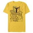 thumbnail image 1 of Star Wars The Mandalorian Muted Warrior - Short Sleeve Blended T-Shirt for Adults - Customized-Yellow, 1 of 5