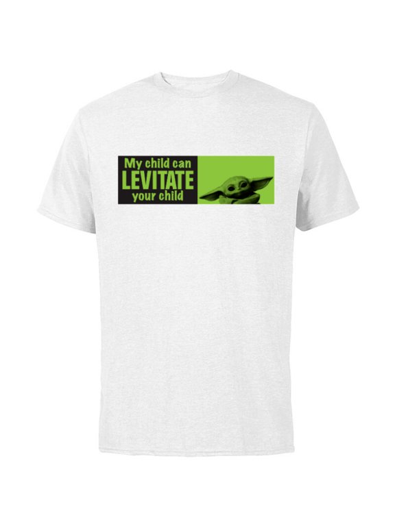 The Mandalorian My Child Can Levitate Your Child - Short Sleeve Cotton T-Shirt for Adults - Customized-White