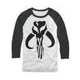 thumbnail image 1 of Star Wars The Mandalorian Mythosaur Symbol 3/4 Sleeve Baseball T-Shirt-2XLarge, 1 of 1