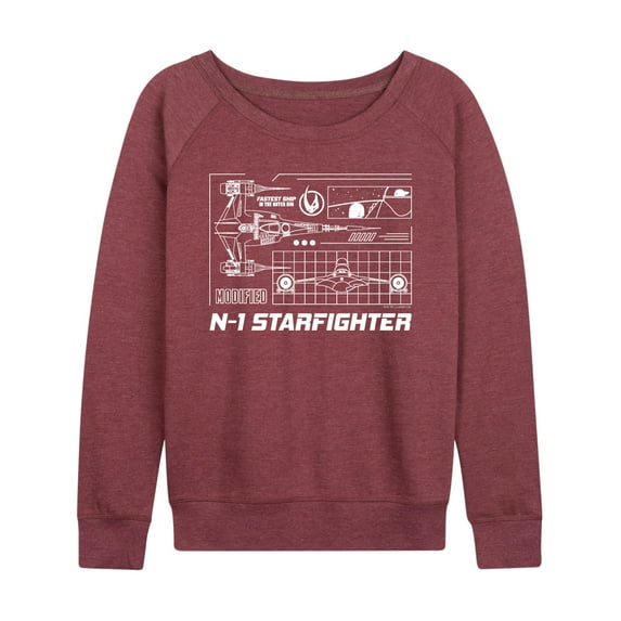 Star Wars - The Mandalorian N1 Starfighter - Wo Men's French Terry Long Sleeve Pullover