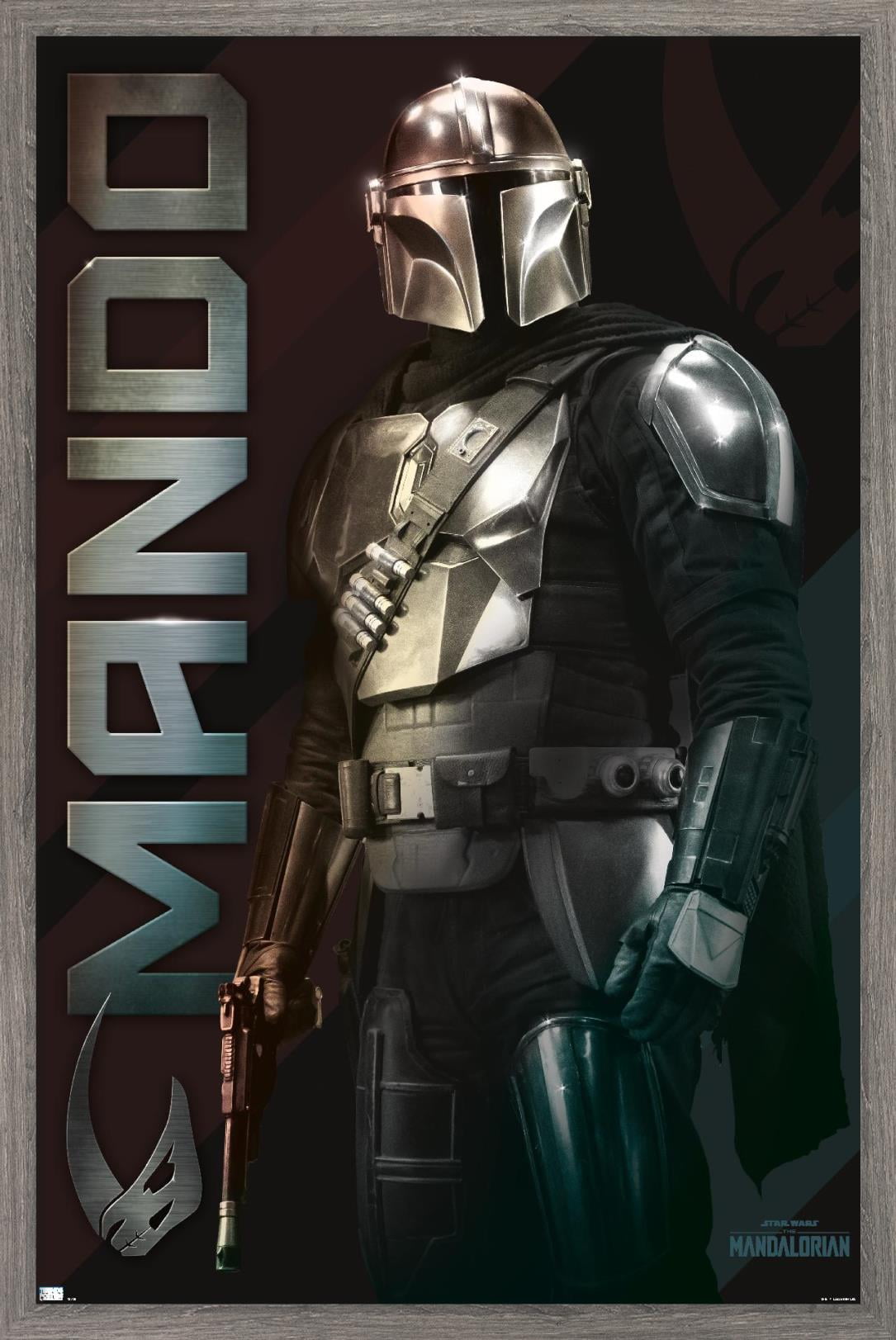 Star Wars: The Mandalorian - Name Wall Poster, 14.725" x 22.375", Framed