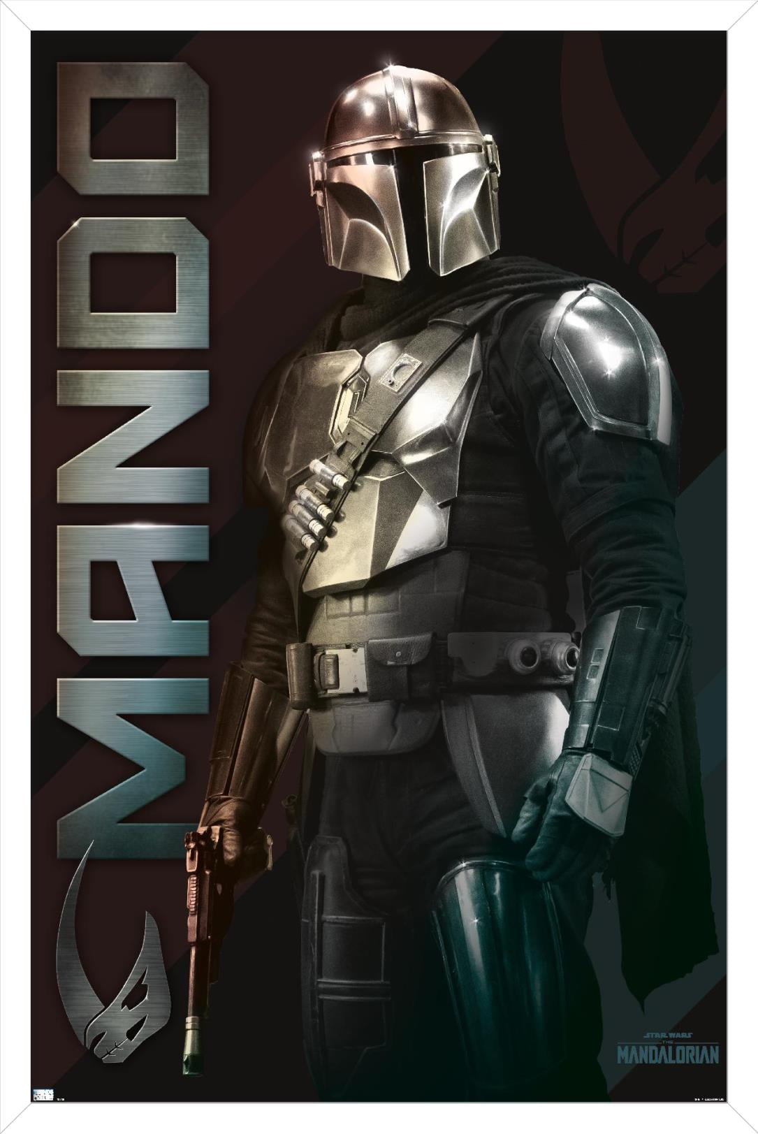 Star Wars: The Mandalorian - Name Wall Poster, 14.725" x 22.375", Framed