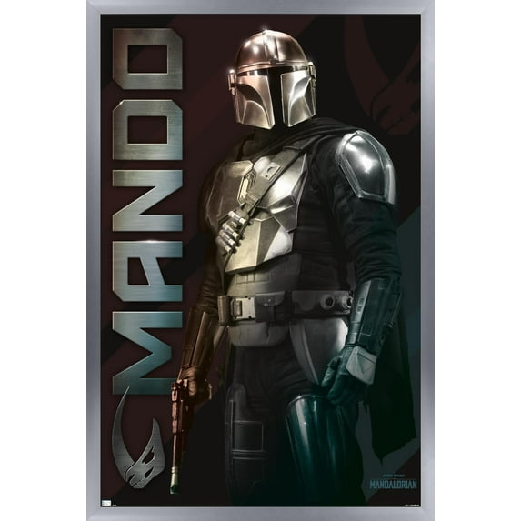 Star Wars: The Mandalorian - Name Wall Poster, 22.375" x 34", Framed