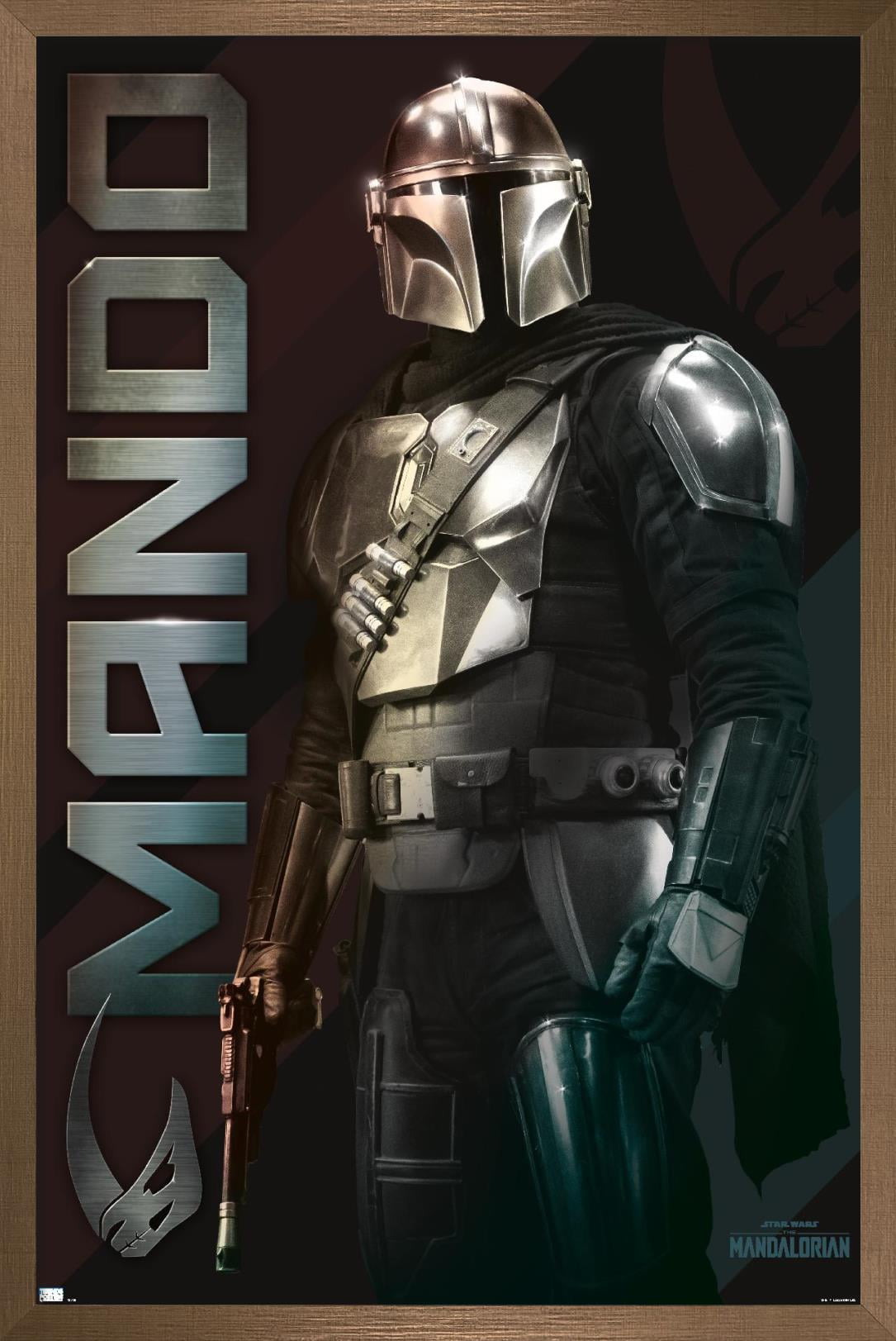 Star Wars: The Mandalorian - Name Wall Poster, 22.375" x 34", Framed