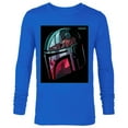 thumbnail image 1 of Star Wars The Mandalorian Neon Helmet - Long Sleeve T-Shirt for Men - Customized-Royal, 1 of 5