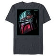 thumbnail image 1 of Star Wars The Mandalorian Neon Helmet - Short Sleeve Blended T-Shirt for Adults - Customized-Navy Heather, 1 of 5