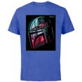 thumbnail image 1 of Star Wars The Mandalorian Neon Helmet - Short Sleeve Cotton T-Shirt for Adults - Customized-Royal Heather, 1 of 5