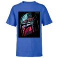 thumbnail image 1 of Star Wars The Mandalorian Neon Helmet - Short Sleeve T-Shirt for Kids - Customized-Royal, 1 of 5