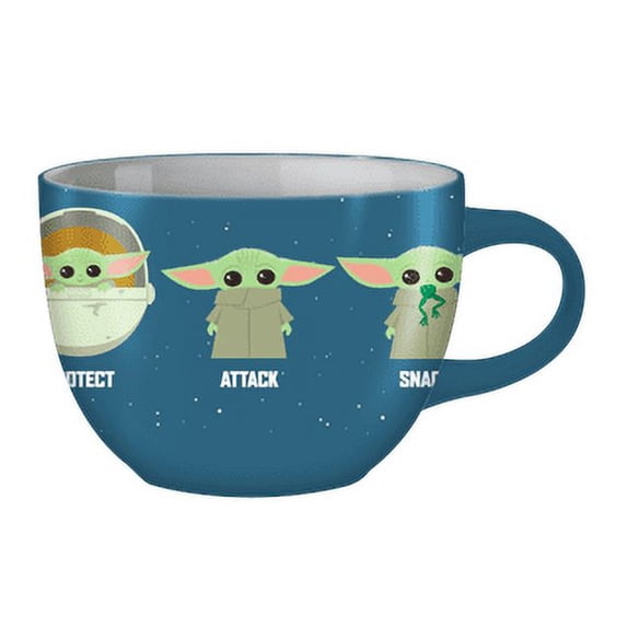Star Wars The Mandalorian Protect Attack Snack 24oz Ceramic Soup Mug