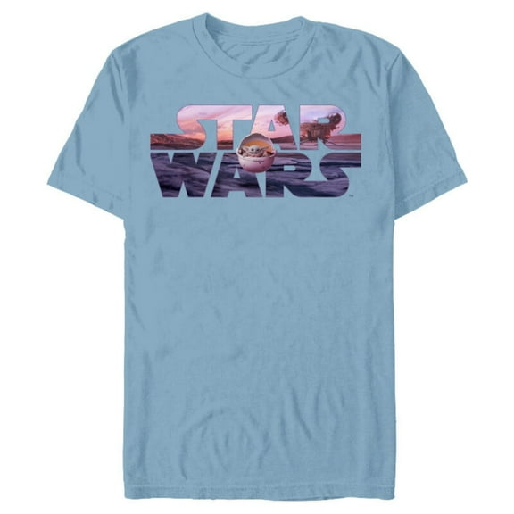Star Wars The Mandalorian Razor Crest Floating Pod Logo - Short Sleeve Blended T-Shirt for Adults - Customized-Ocean Blue