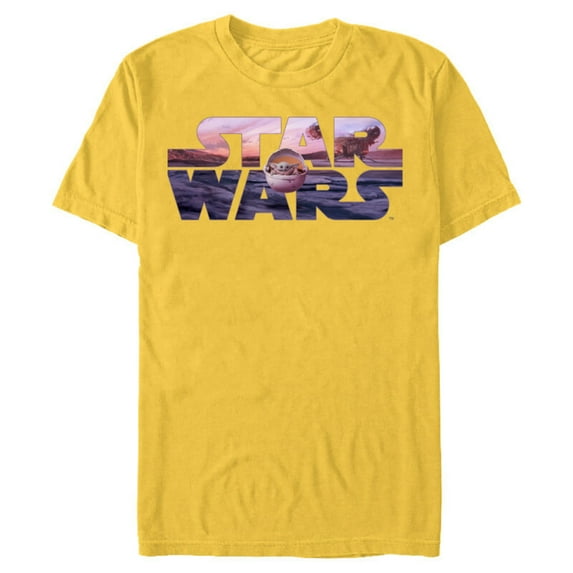 Star Wars The Mandalorian Razor Crest Floating Pod Logo - Short Sleeve Blended T-Shirt for Adults - Customized-Yellow