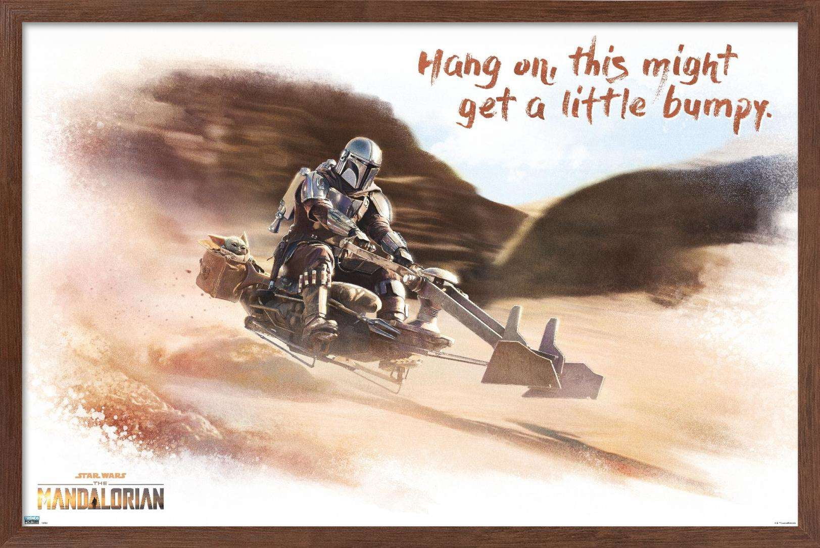 Star Wars: The Mandalorian - Ride Wall Poster, 14.725" x 22.375", Framed