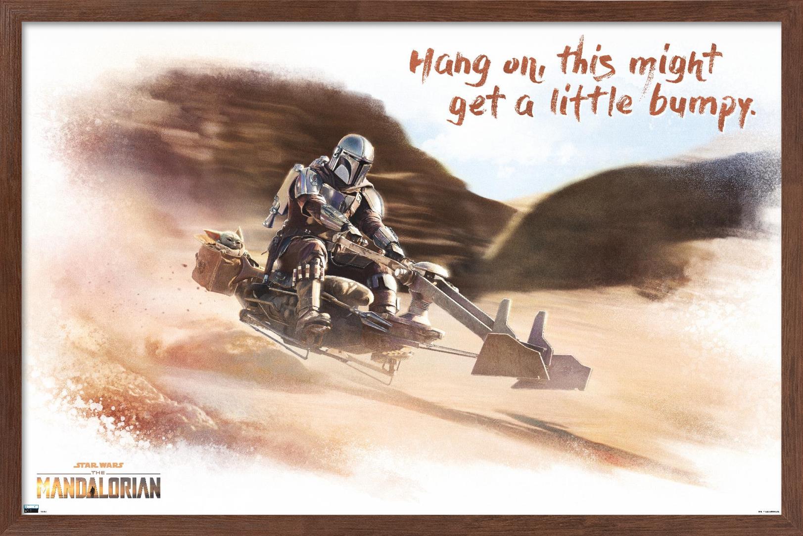 Star Wars: The Mandalorian - Ride Wall Poster, 22.375" x 34", Framed
