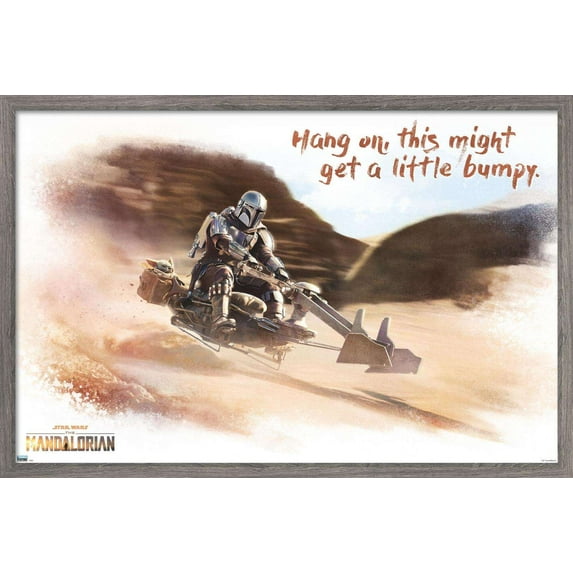 Star Wars: The Mandalorian - Ride Wall Poster, 22.375" x 34", Framed