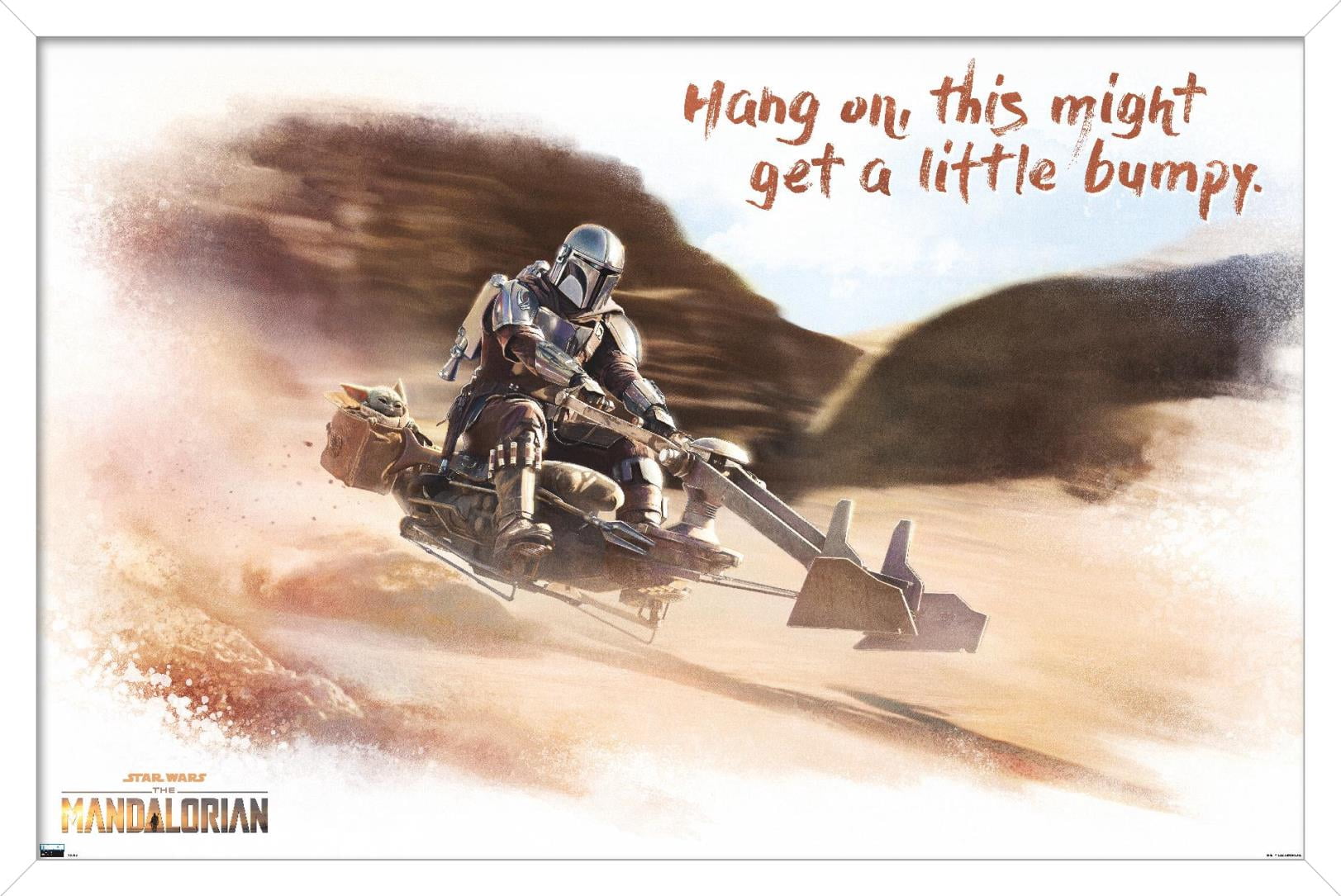 Star Wars: The Mandalorian - Ride Wall Poster, 22.375" x 34", Framed