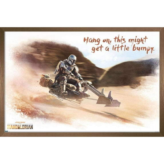 Star Wars: The Mandalorian - Ride Wall Poster, 22.375" x 34", Framed