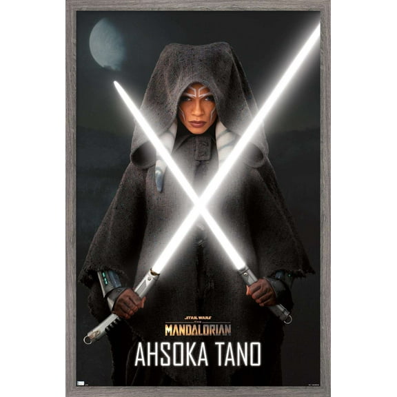 Star Wars The Mandalorian Season 2 - Ahsoka Lightsabers Wall Poster, 22.375" x 34", Framed
