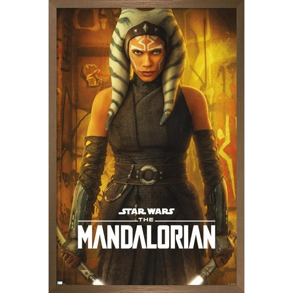 Star Wars: The Mandalorian Season 2 - Ahsoka One Sheet Wall Poster, 22.375" x 34", Framed
