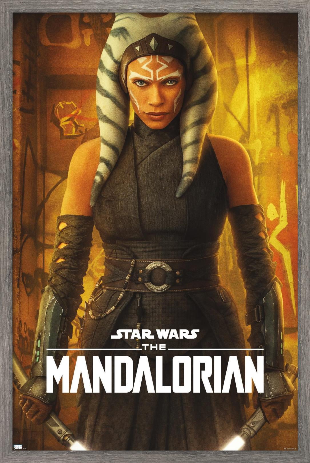 Star Wars: The Mandalorian Season 2 - Ahsoka One Sheet Wall Poster, 22.375" x 34", Framed