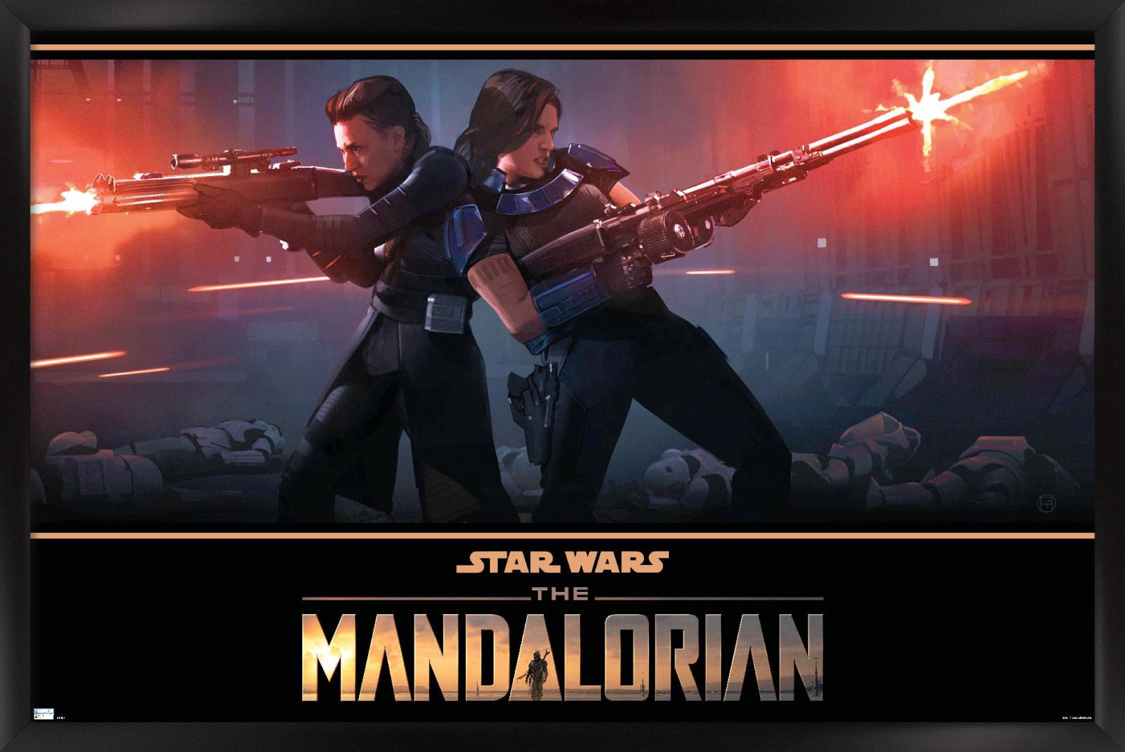 Star Wars: The Mandalorian Season 2 - Back to Back Wall Poster, 14.725" x 22.375", Framed - image 1 of 5