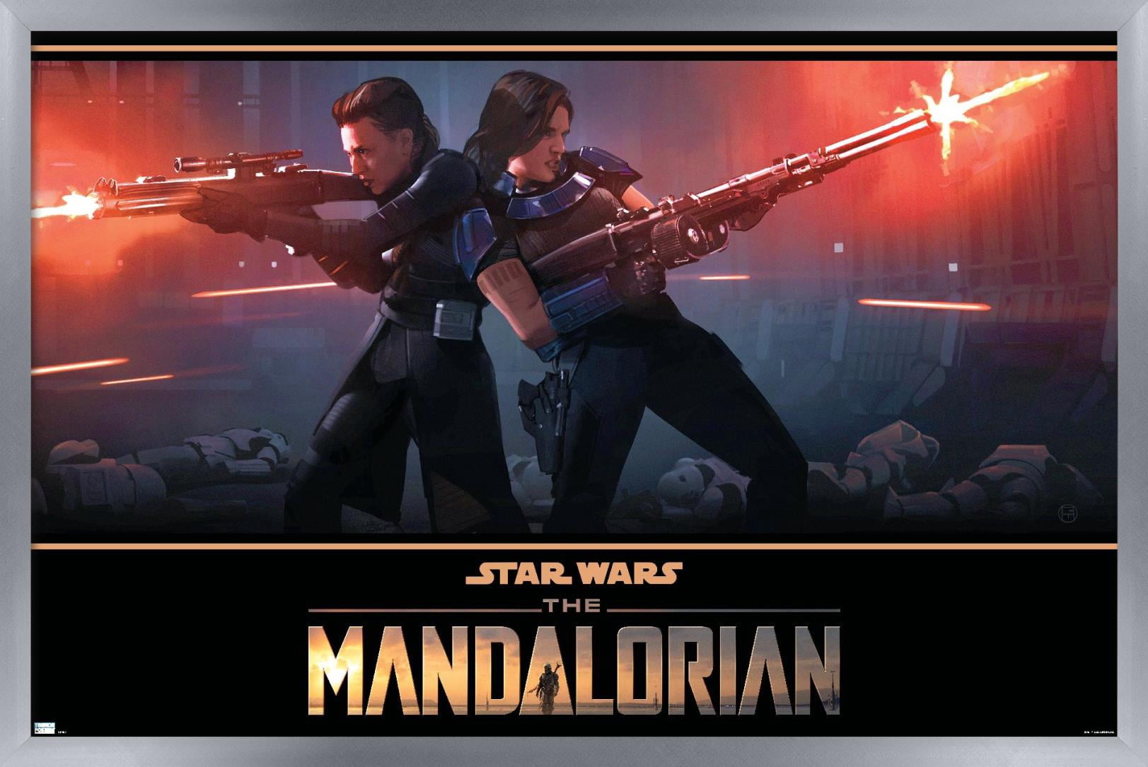 Star Wars: The Mandalorian Season 2 - Back to Back Wall Poster, 22.375" x 34", Framed