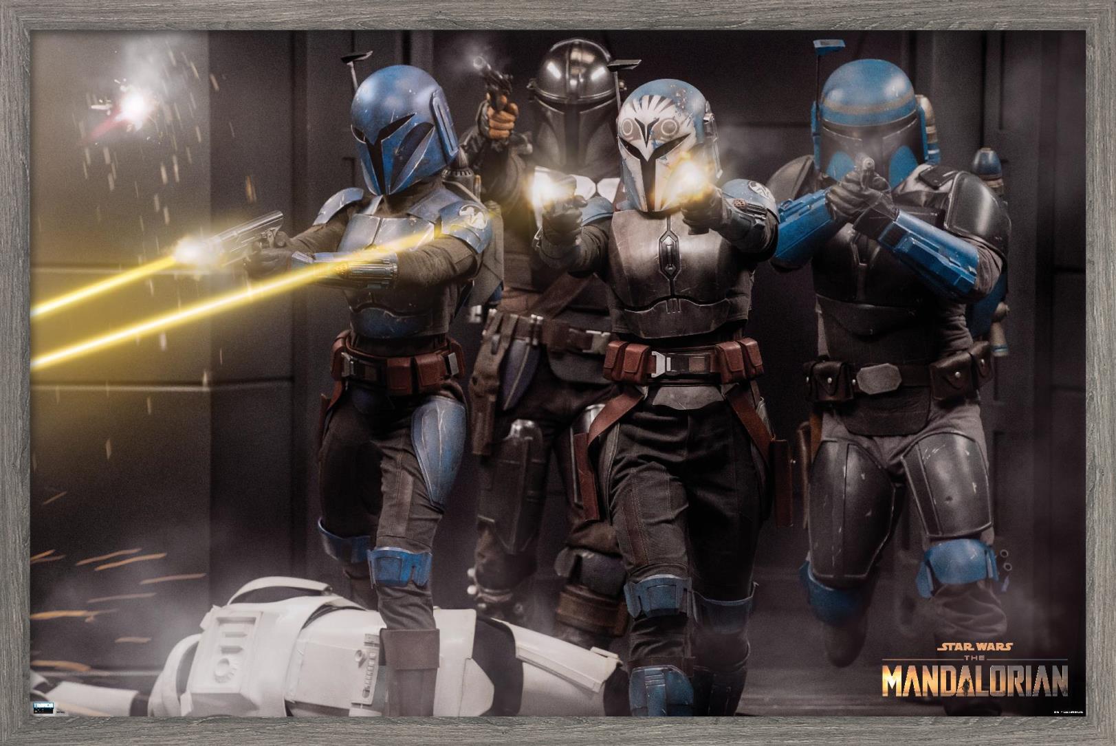 Star Wars: The Mandalorian Season 2 - Battle Group Wall Poster, 14.725" x 22.375", Framed - image 1 of 5