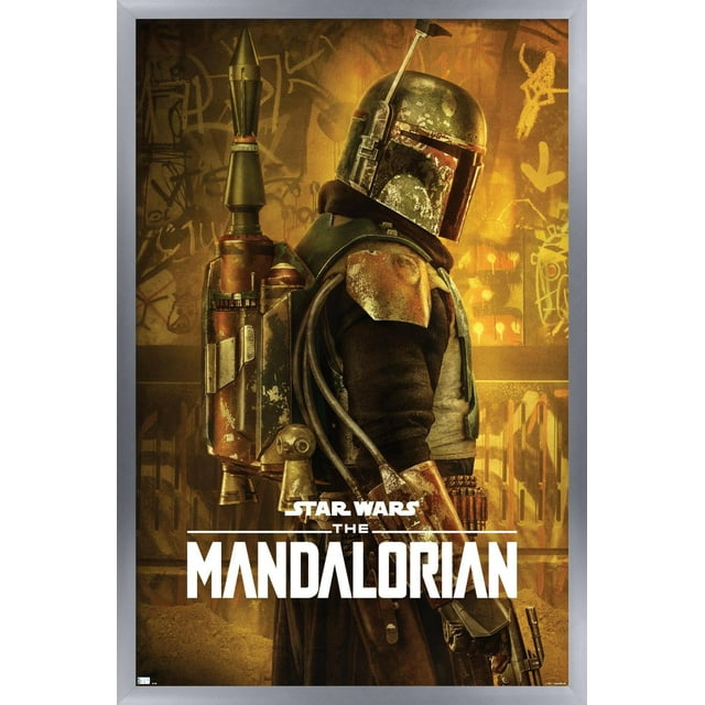 Star Wars: The Mandalorian Season 2 - Boba Fett One Sheet Wall Poster, 14.725" x 22.375", Framed