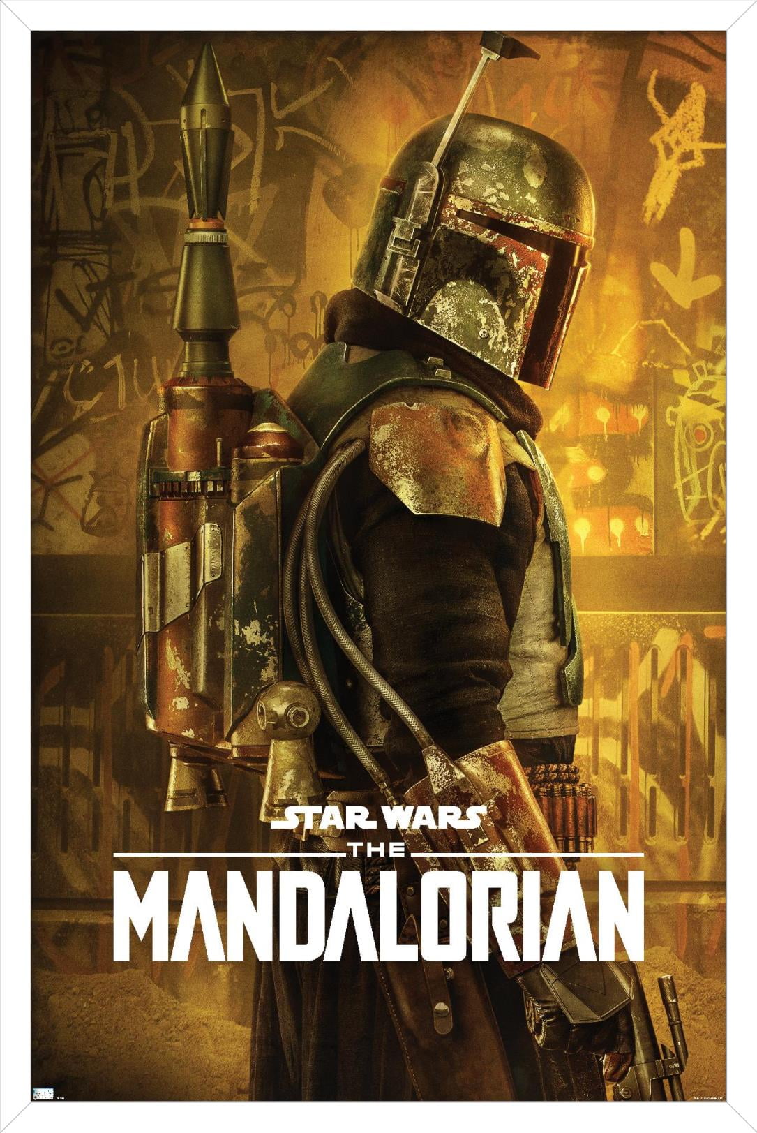 Star Wars: The Mandalorian Season 2 - Boba Fett One Sheet Wall Poster, 14.725" x 22.375", Framed
